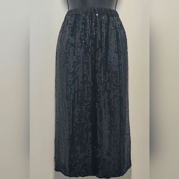 Jean for Joseph Lebon Sequined Silk Skirt L - Picture 1 of 5